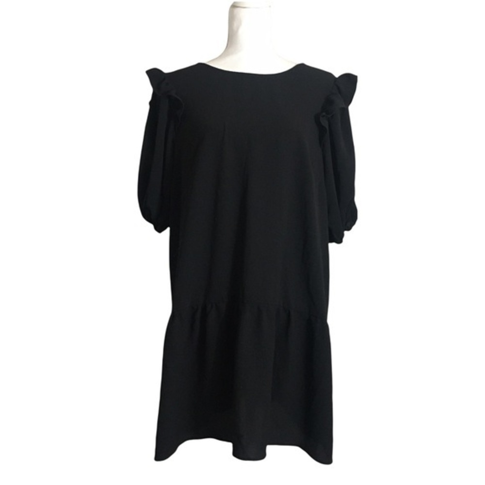 H&M Divided shirt sleeve chiffon tunic dress. Lg